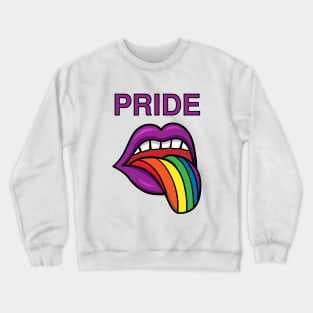 Pride LGBT Rainbow Lips Design Crewneck Sweatshirt